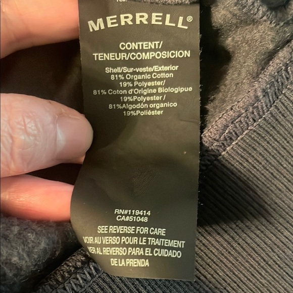 Merrell Grey Hike On Hoodie Sweatshirt Casual Comfort Women's M Hiking Outdoors - Picture 5 of 6